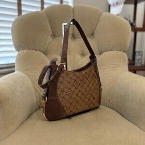 VTG Auth.MORABITO PARIS Monogram Coated Canvas Hobo Elephant Shoulder Bag